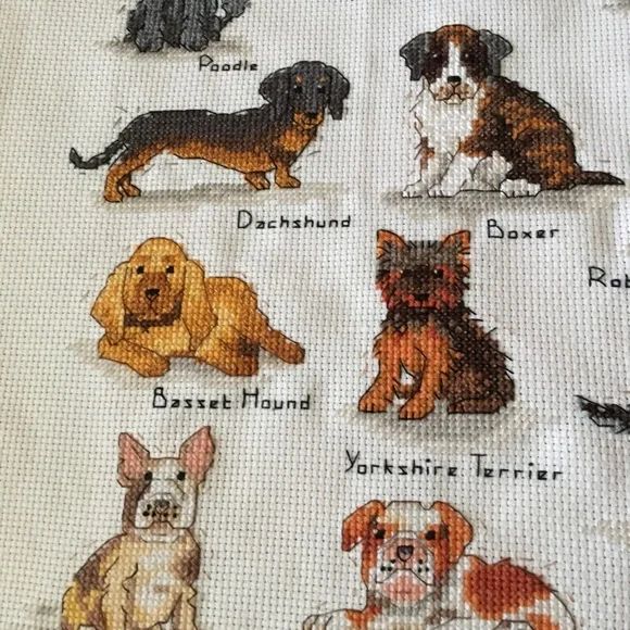 NEW hand sewn dog chart 14 different dogs
